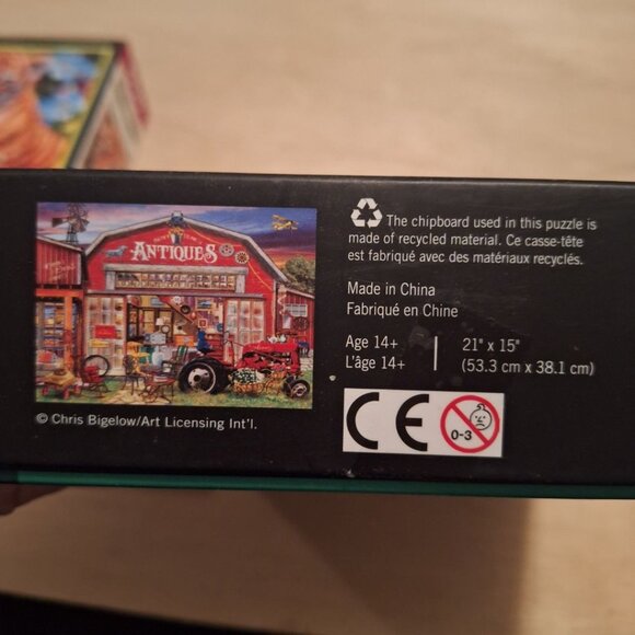 Glow Puzzle Seek Find Hidden Images Bonus 500 Piece Farm Antiques Tractor Thrift - Picture 9 of 11